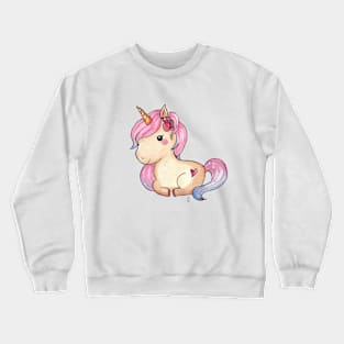 Sweet pink and blue unicorn Crewneck Sweatshirt